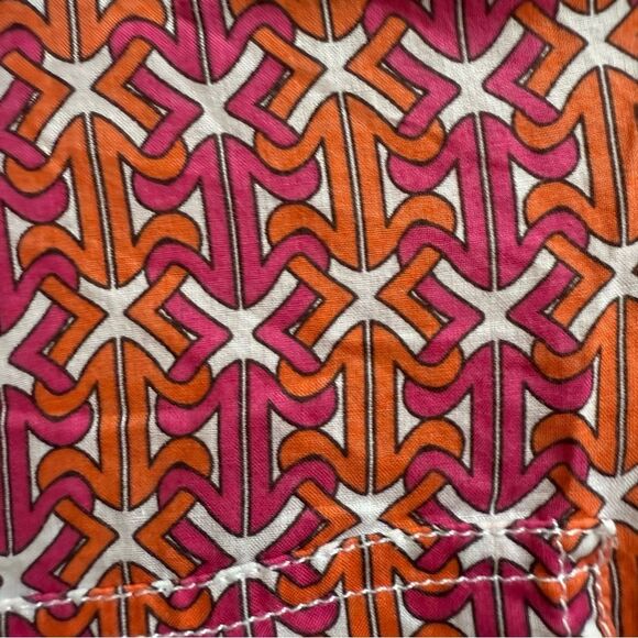 Tory Burch button down pink and orange Blouse logo buttons Size 6 - Picture 8 of 8